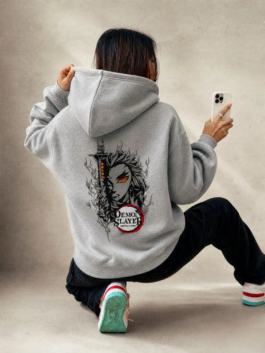 Demon Slayer Hoodies Back Girl