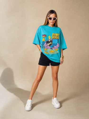 Johnny Bravo t shirt girl front