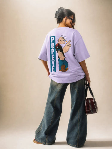 Popeye t shirt back standing girl