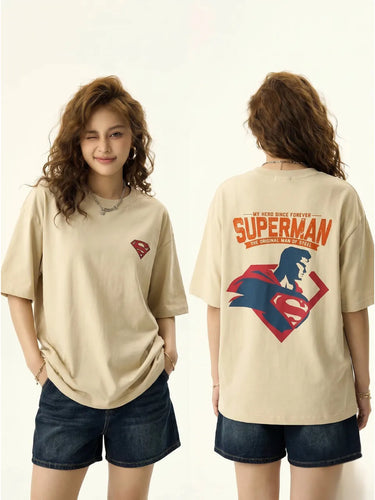 Supima Superman T shirt front and back
