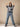 Tie-dye Black and White T-Shirt for Women standng front pose