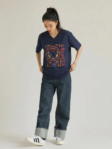 wakanda forever t shirt girl down front