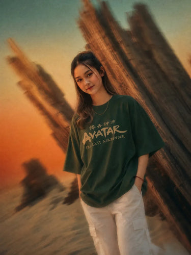 Avatar Kyoshi Oversized T Shirt  Girl Front