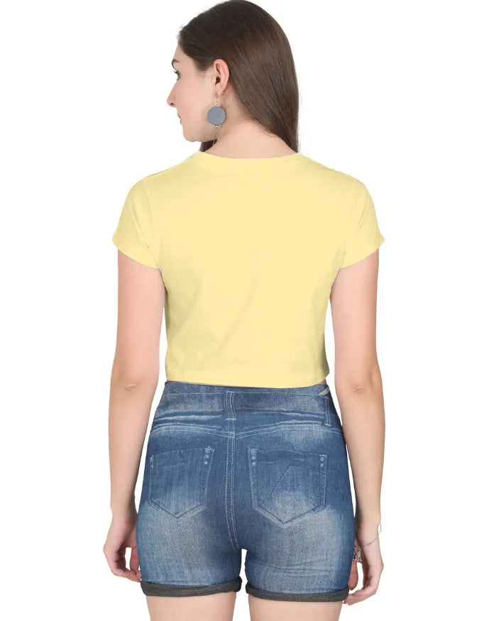 'Lotso' Beige Crop Top.