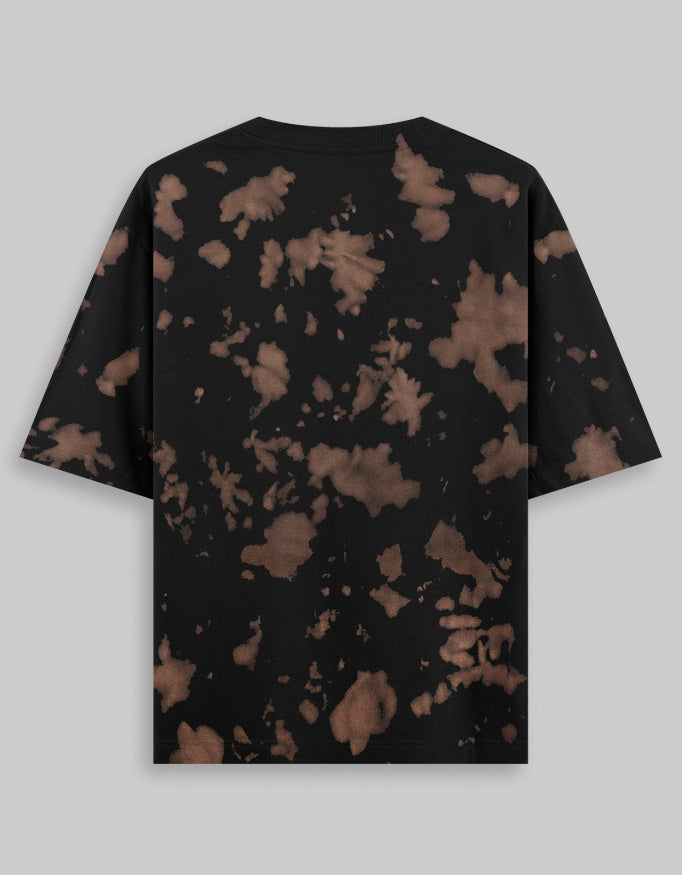 Black & Brown Tie Dye Oversized T-Shirt