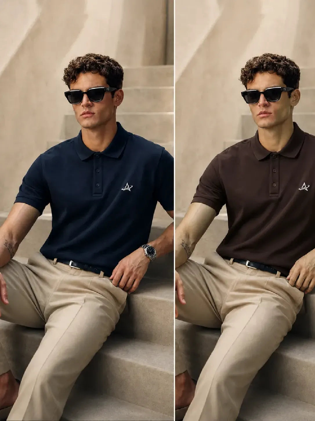 Navy Blue Polo T-Shirt.