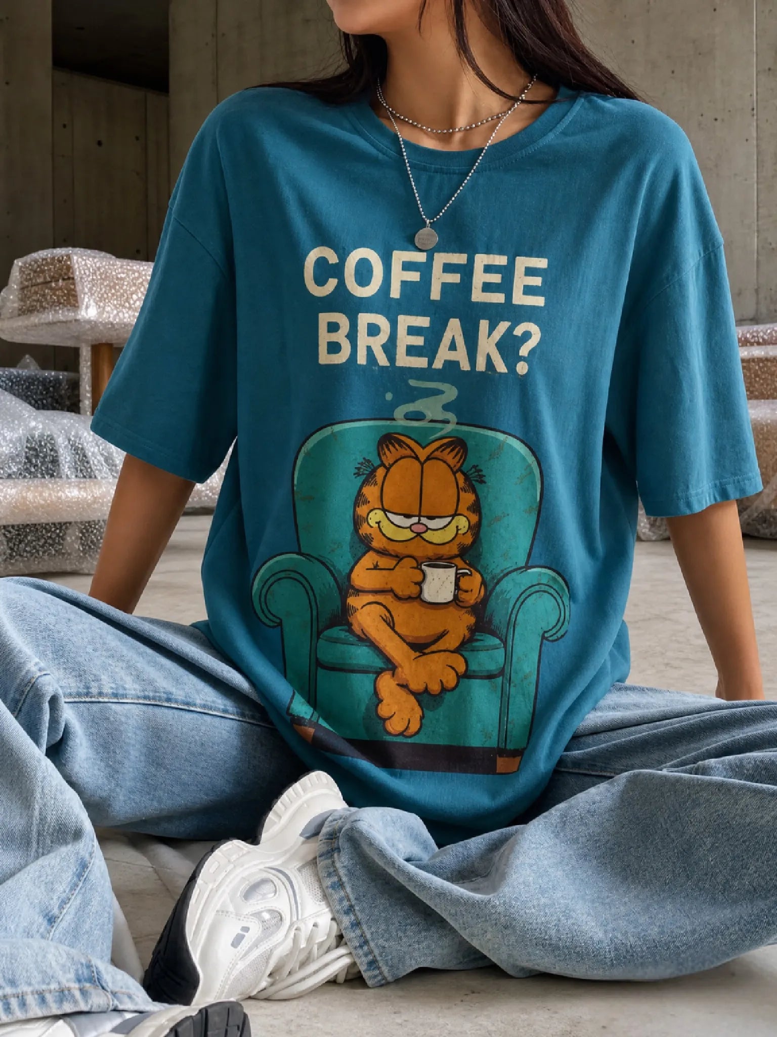 Coffee Break Oversized T-shirt.