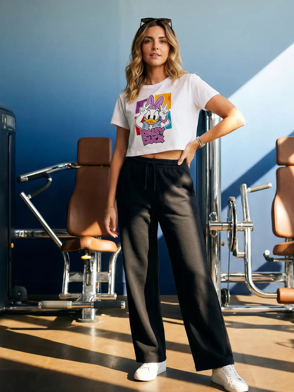 Daisy Duck  white baby tee.