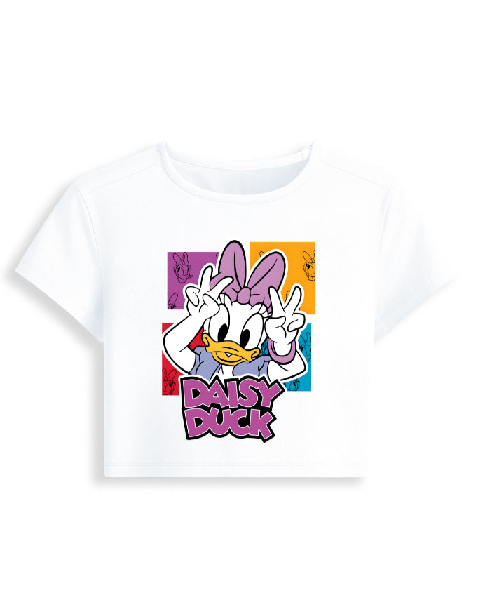 Daisy Duck  white baby tee.