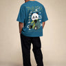 Drop shoulder panda oversized t shirt for men