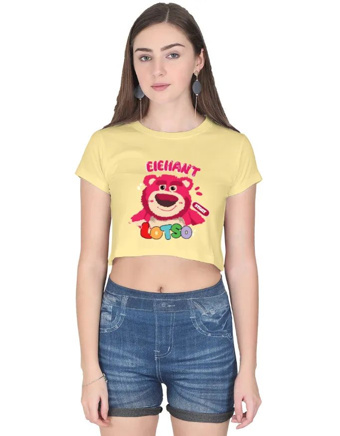 'Lotso' Beige Crop Top.
