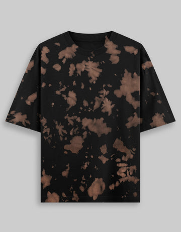 Black & Brown Tie Dye Oversized T-Shirt.