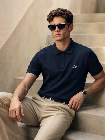 Navy Blue Polo T-Shirt.