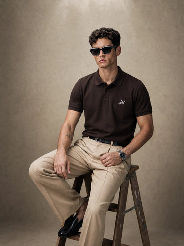 Coffee Brown Polo T Shirt