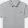 Gray polo T Shirt with a small black logo 