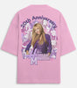 Pink t-shirt with Hannah Montana graphic and '20th Anniversary' on back
