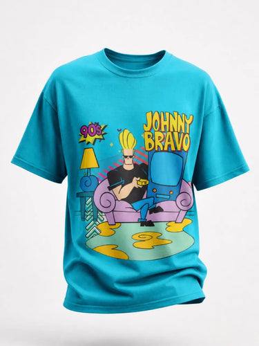 Johnny Bravo Merchandise t shirt 3D front Mockup