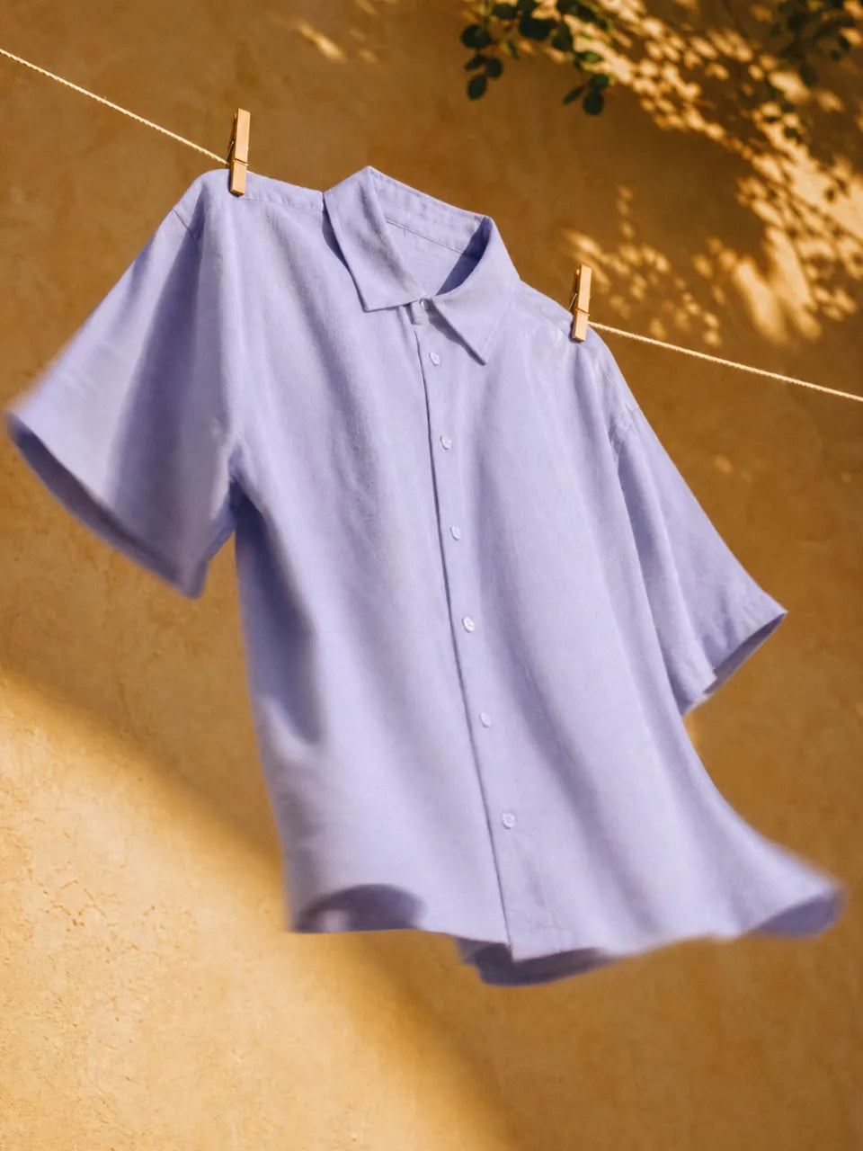 lavender cotton oversized shirt.