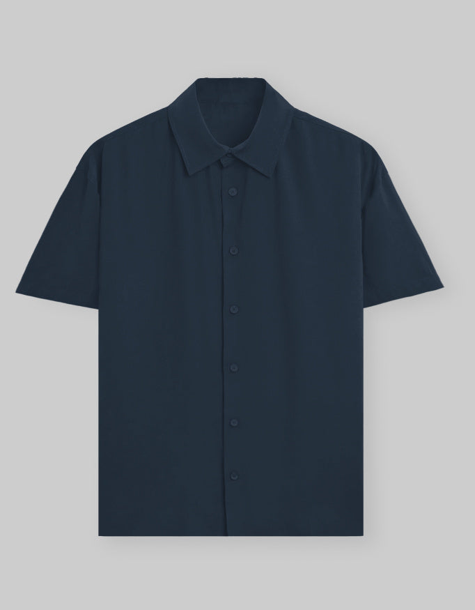 Navy Blue Unisex Oversized Shirt.