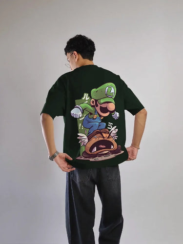 Mario Luigi T-Shirt for standing Men Back