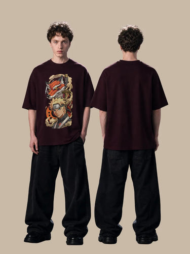Naruto Supima T-Shirt For men front back