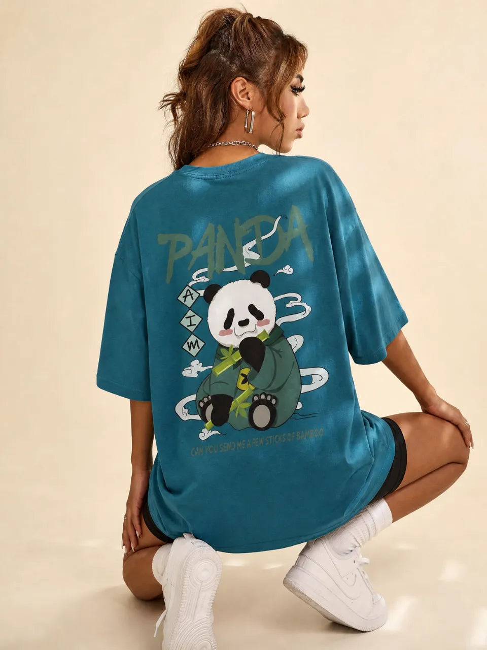 Panda Oversized T-shirt For Women.