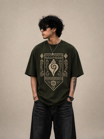 Warli art T shirt front