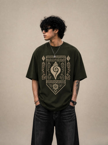 Warli art T shirt front