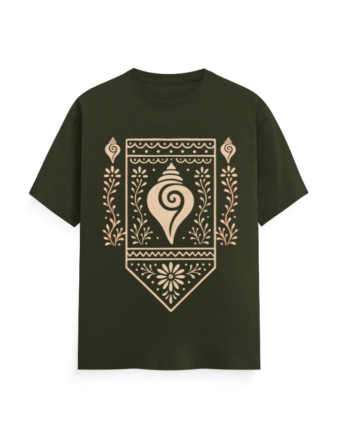 Warli art T shirt front Mockup