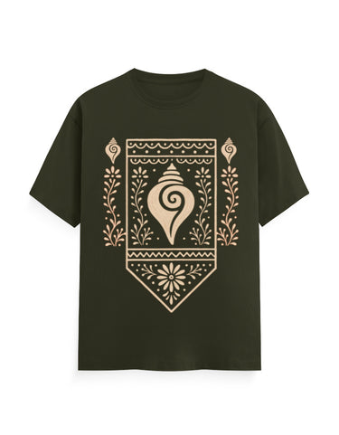 Warli art T shirt front Mockup