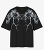 Thunder Lightning Black Oversized T-Shirt