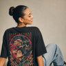 eren yeager oversized t shirt female back sitting pose