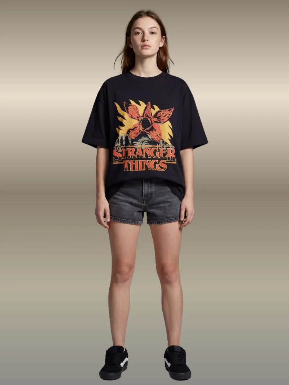 t shirts from stranger things  women front standing stright