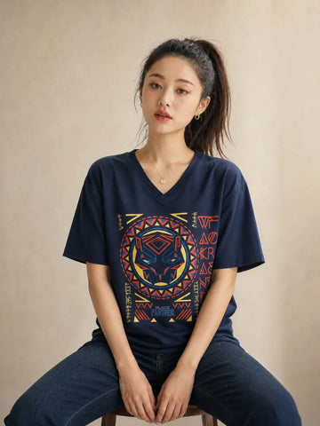 wakanda forever t shirt girl front
